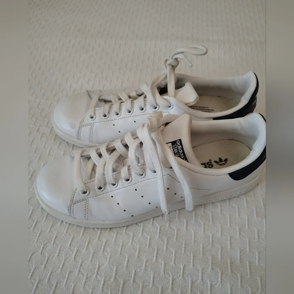 Adidas Stan Smith White Leather Shoes Size 6 1/2